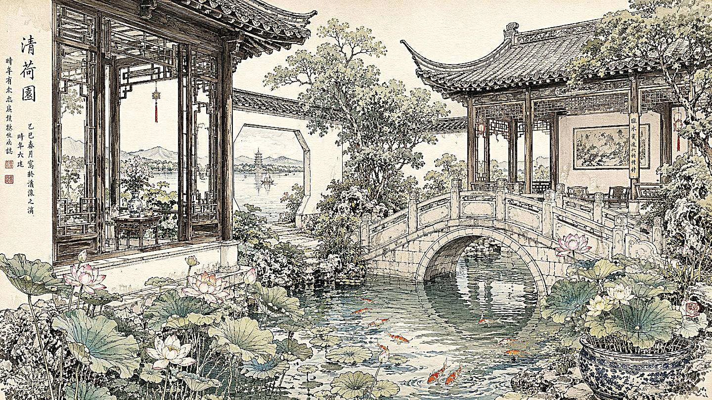 郭庄手绘插画
