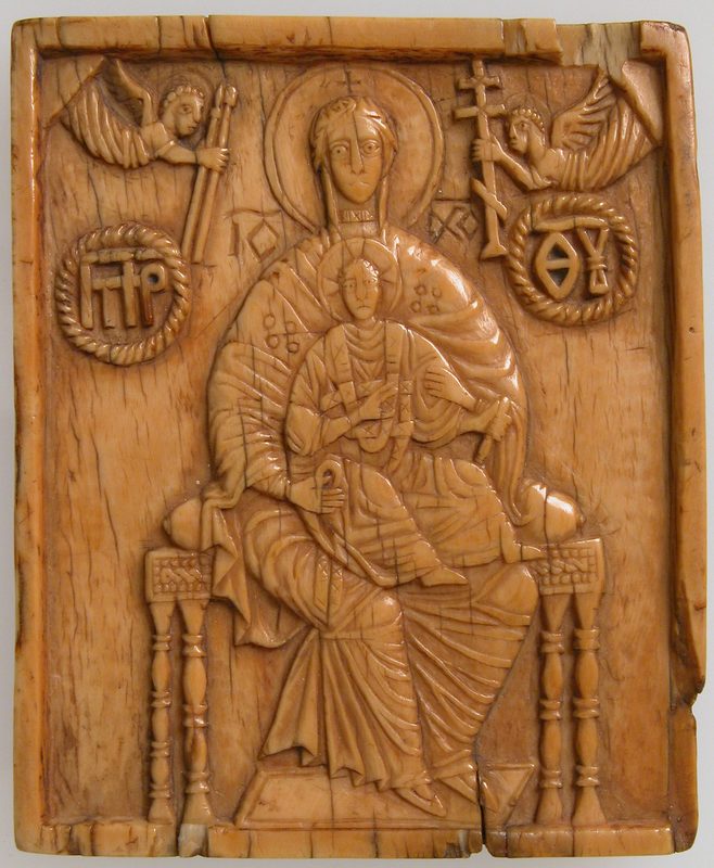 约 1500 年俄罗斯圣母与圣子圣像